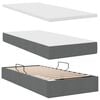 vidaXL Lit avec rangement et matelas Gris fonc&eacute; 90 x 200 cm Polyester