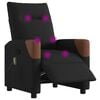 vidaXL Fauteuil de massage inclinable &eacute;lectrique Noir Tissu