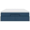 VidaXL Cadre de lit ottoman avec matelas bleu 140x200 cm tissu