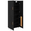 vidaXL Haut Armoire Ch&ecirc;ne noir 69,5 x 34 x 180 cm Bois d'ing&eacute;nierie