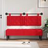 vidaXL T&ecirc;te de lit suspendue Rouge 150 x 55 x 5 cm Simili cuir