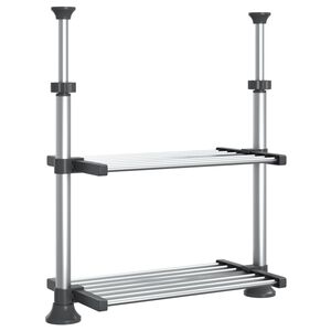 vidaXL &Eacute;tag&egrave;re de cuisine 50x25x(50-70) cm aluminium