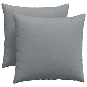 vidaXL Coussins de canap&eacute; 2 pcs Gris clair 50 x 50 cm tissu