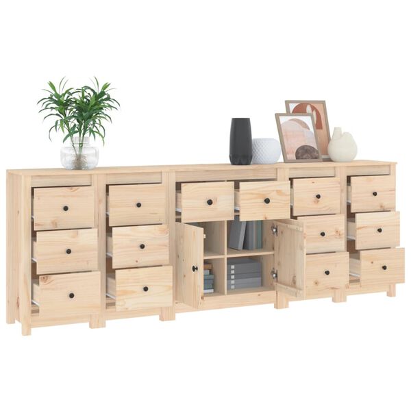 vidaXL Buffet 230x35x80 cm Bois massif de pin