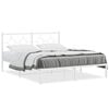 vidaXL Cadre de lit m&eacute;tal sans matelas et t&ecirc;te de lit blanc 160x200 cm