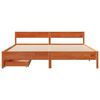 vidaXL Cadre de lit sans matelas cire marron 200x200cm bois pin massif