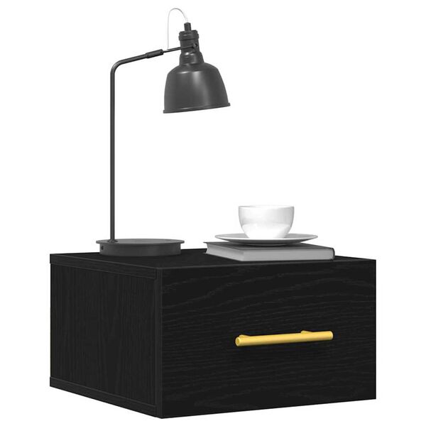 vidaXL Cabinet de chevet 2 pcs Chêne noir 35 x 35 x 20 cm