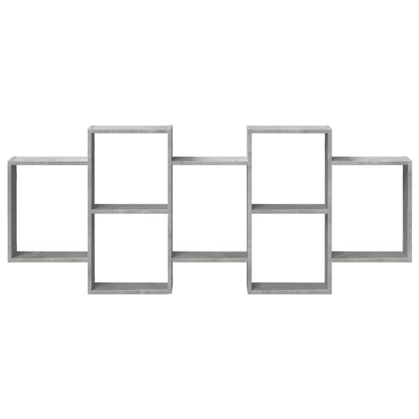 vidaXL &Eacute;tag&egrave;re murale gris b&eacute;ton 159x18x65 cm bois d'ing&eacute;nierie