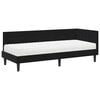 vidaXL Cadre de lit d'angle avec matelas 2 pcs Noir Velours