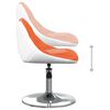 vidaXL Tabouret de bar Orange et blanc Similicuir