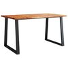 vidaXL Table à manger 140x80x75 cm bois d'acacia solide à bord vif