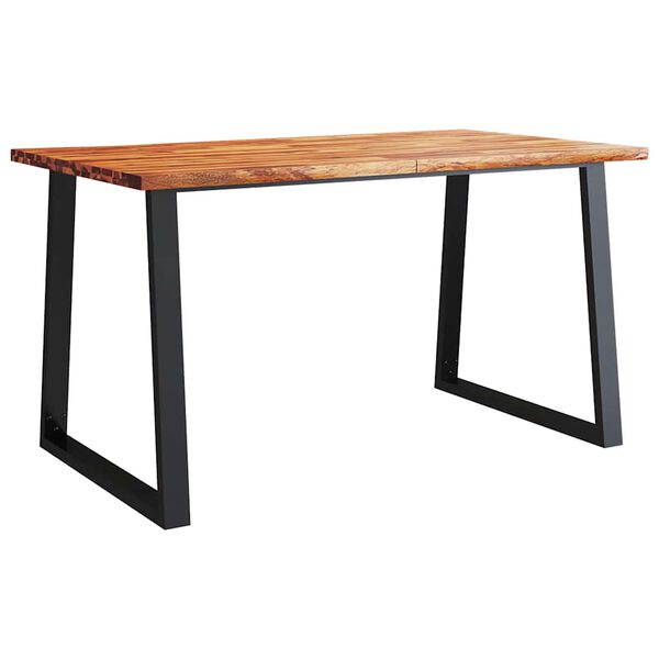 vidaXL Table à manger 140x80x75 cm bois d'acacia solide à bord vif