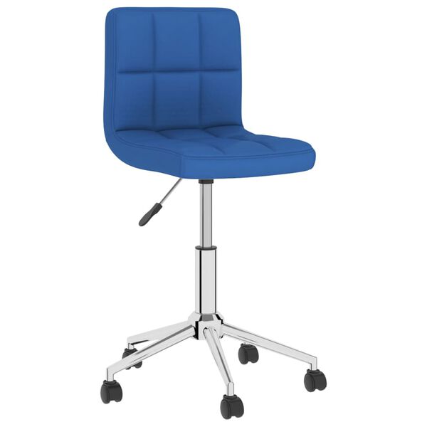 vidaXL Chaises pivotantes &agrave; manger lot de 4 bleu tissu