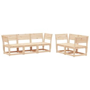 vidaXL Salon de jardin 5 pcs bois de pin massif