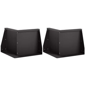 vidaXL Mur de sout&egrave;nement 2 pc 50 x 50 x 30 cm Acier Noir