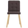 vidaXL Chaises &agrave; manger lot de 4 marron fonc&eacute; tissu