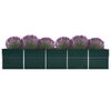 vidaXL Lit sur&eacute;lev&eacute; de jardin Acier galvanis&eacute; 400x80x77 cm Vert