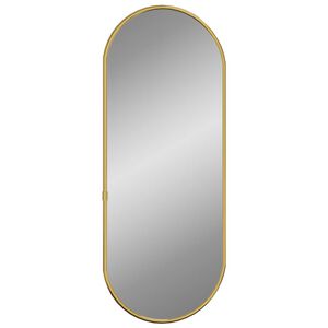 vidaXL Miroir mural Dor&eacute; 60x25 cm Ovale