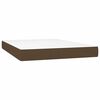 vidaXL Sommier &agrave; lattes de lit matelas et LED Marron fonc&eacute; 140x200 cm