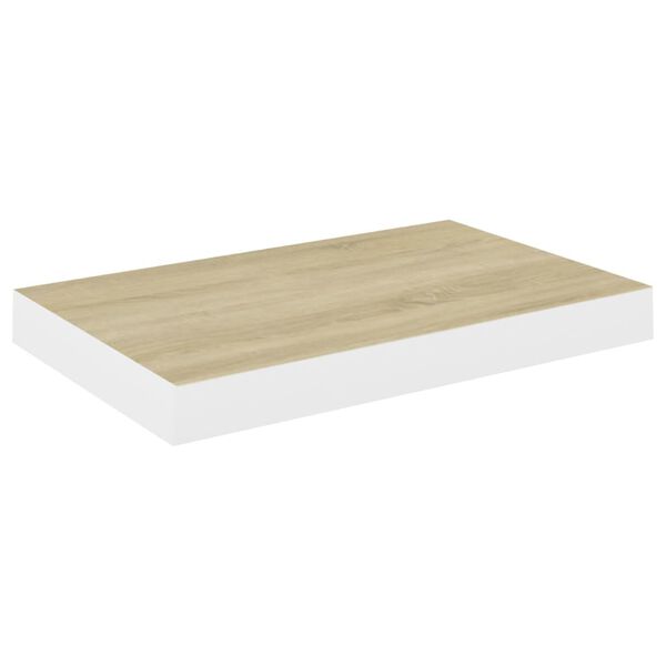 vidaXL Étagère murale flottante chêne et blanc 50x23x3,8 cm MDF