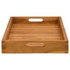 vidaXL Plateau de service 60x35 cm Bois de teck massif