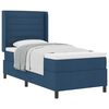 vidaXL Lit &agrave; ressorts avec coussin Bleu 200 x 90 cm tissu