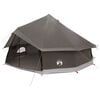 vidaXL Tente Tipi Marron Gris 600 x 600 x 350 cm Polyester et Acier