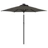 vidaXL Parasol de jardin avec m&acirc;t en acier anthracite 225x225x212 cm