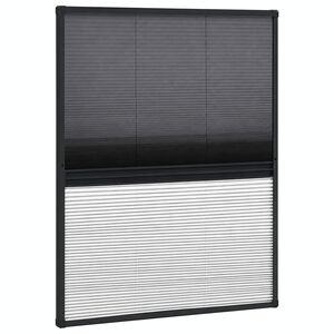 vidaXL Moustiquaire pliss&eacute;e pour fen&ecirc;tre Aluminium 60x80cm avec auvent