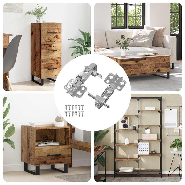 vidaXL Charni&egrave;re 2 pcs Nickel 35 mm Fer