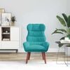 vidaXL fauteuil Turquoise 69 x 74 x 93 cm Velours