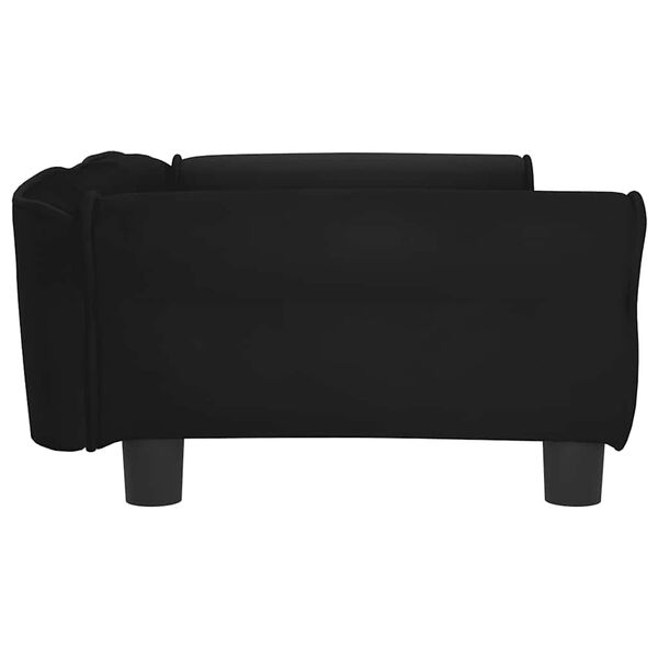 vidaXL Lit pour chien noir 95x55x30 cm velours