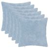 vidaXL Housse de coussin 6 pc HEERLEN Bleu clair 45 x 45 cm
