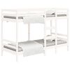 vidaXL Lit superpos&eacute; sans matelas blanc 80x200 cm bois de pin massif