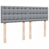 vidaXL Sommier &agrave; lattes de lit avec matelas Gris clair 140x190cm Tissu