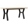 vidaXL Table basse cadre en Y 100x50x45,5 cm bois de pin massif acier