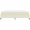 vidaXL Cadre de lit avec matelas Crème 200 x 200 cm Faux cuir