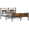 vidaXL Cadre de lit sans matelas ch&ecirc;ne fum&eacute; 140x190 cm bois ing&eacute;nierie