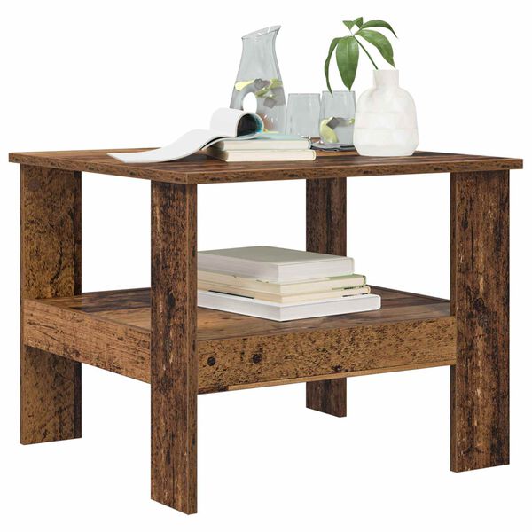 vidaXL Table basse Bois ancien 57 x 55 x 45 cm Bois d'ing&eacute;nierie