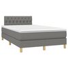 vidaXL Sommier &agrave; lattes de lit matelas LED gris fonc&eacute; 120x190 cm tissu