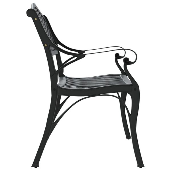 vidaXL Banc de jardin 102 cm aluminium coul&eacute; noir