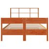vidaXL Lit biblioth&egrave;que sans matelas cire marron 120x190cm pin massif