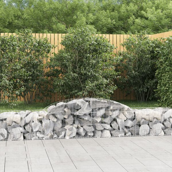 vidaXL Paniers à gabions arqués 8 pcs 300x50x40/60 cm fer galvanisé
