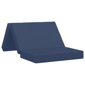 vidaXL Canap&eacute;-lit pliable 100 x 67 x 45 cm Bleu