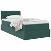 vidaXL Lit de Rangement avec matelas Vert fonc&eacute; 90 x 200 cm Velours