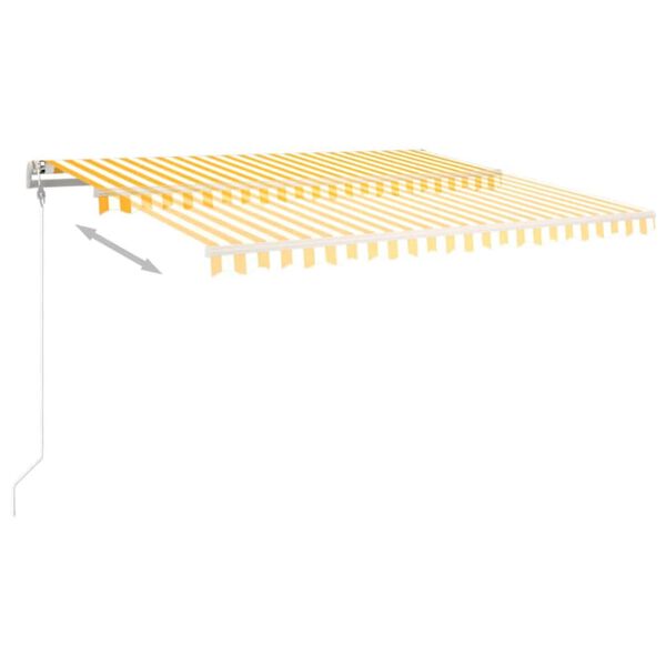 vidaXL Auvent rétractable automatique 400x350 cm Jaune et blanc