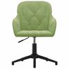 vidaXL Chaises pivotantes à manger lot de 2 Vert clair Velours