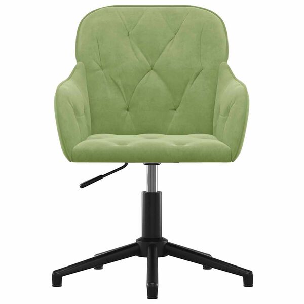 vidaXL Chaises pivotantes à manger lot de 2 Vert clair Velours