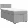 vidaXL Sommier &agrave; lattes de lit avec matelas gris clair 80x200 cm tissu