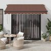 vidaXL Auvent r&eacute;tractable automatique marron 350x250 cm
